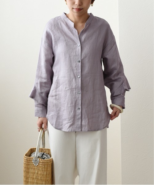 「Eimee Law」 7分袖ブラウス 38 ライトカーキ レディース_画像8