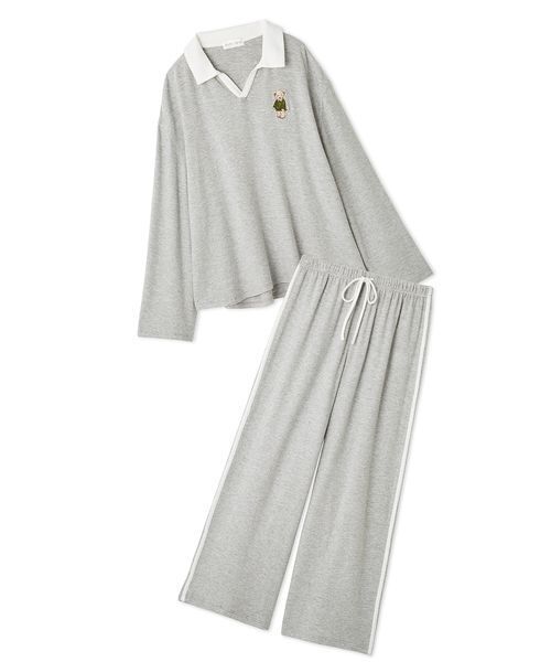 SNIDEL HOME パジャマ ルームウェア Bearポロセットアップ レディース