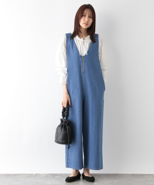 GLOBAL WORK（グローバルワーク） オーバーオール MEDIUM ネイビー