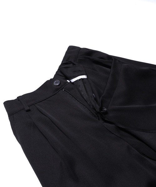 Ruze パンツ Out button asymmetry wide pants / アウトボタン