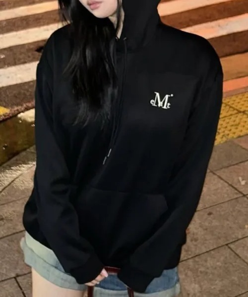 MUCENT新作✨️フルジップ 黒 パーカー ムセント早い者勝ち！ MUCENT（ムセント） パーカー 「MUCENT」ブランド直輸入正規品/MUCENT
