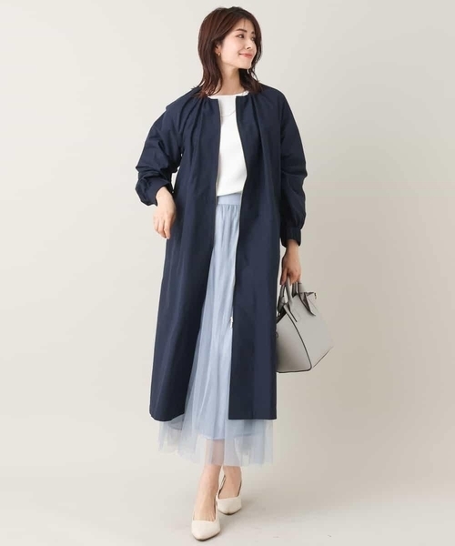 「a.v.v」 ノーカラーコート 40 ベージュ レディース_画像4