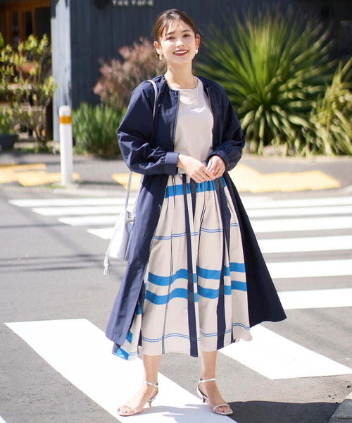 「a.v.v」 ノーカラーコート 40 ベージュ レディース_画像8