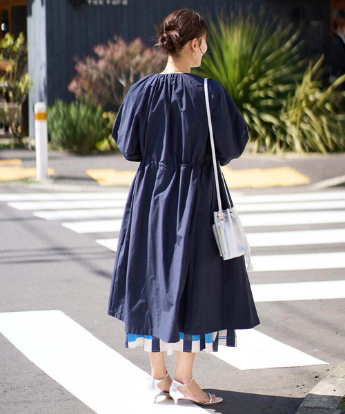 「a.v.v」 ノーカラーコート 40 ベージュ レディース_画像9