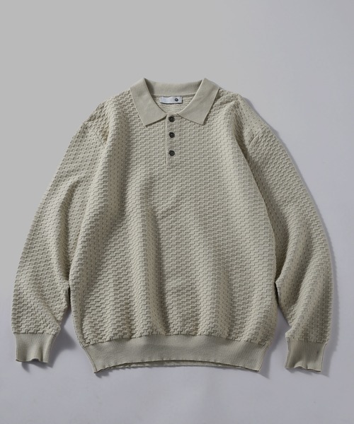TOBEE ポロシャツ 「TOBEE」スキッパールーズ ニット ポロシャツ
