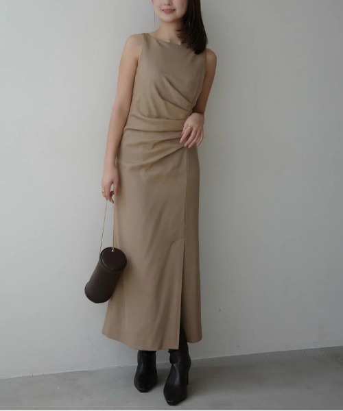 anuans（アニュアンス） ワンピース アシメタックナローワンピース