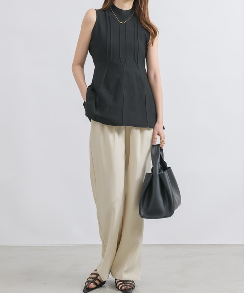 「NEUNA」 ノースリーブニット FREE アイボリー レディース_画像4