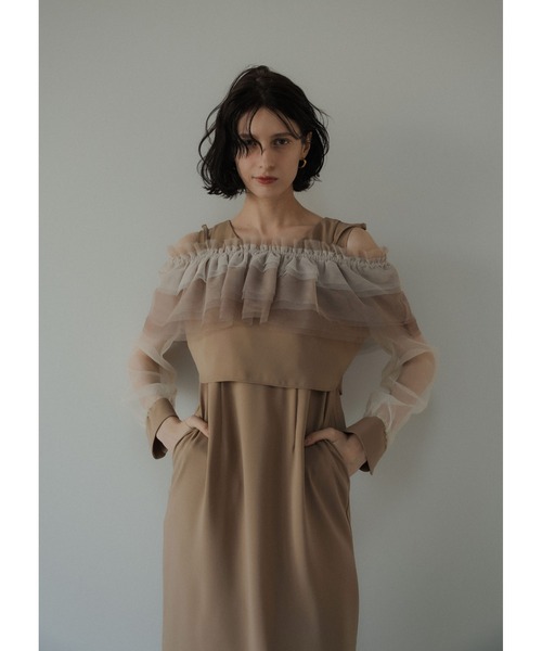 【新品】結婚式 お呼ばれ 二次会3way tulle ruffles dress LE'RURE ドレス 3way tulle ruffles dress : ZOZOTOWN Yahoo!店 - 通販
