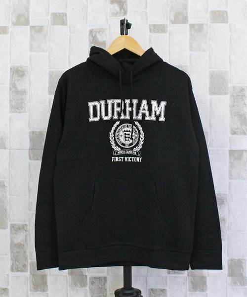 ⭐️カレッジロゴプリント 裏起毛パーカー Mサイズ ネイビー ゆったり