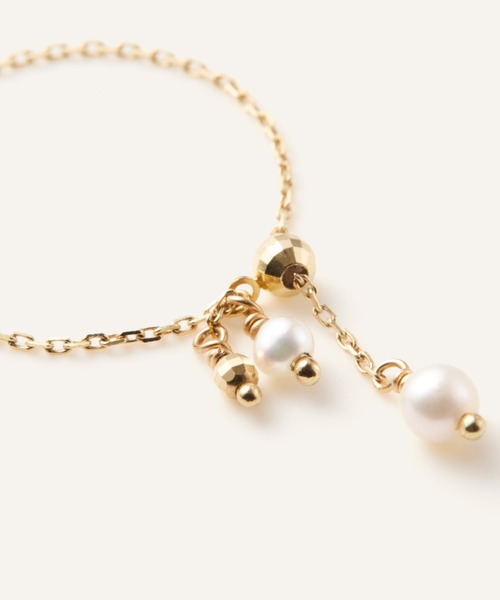 ハ*ル様 va Vendome Aoyama K10YG ✳︎パールリング✳︎フ va vendome aoyama 指輪 リング K10YG パール チェーンリング