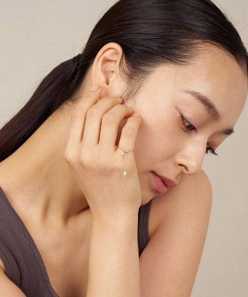 va vendome aoyama 指輪 リング K10YG パール チェーンリング