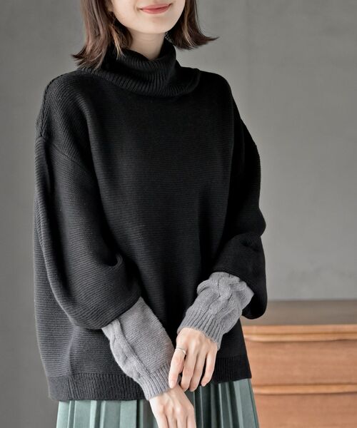 r・p・s（アールピーエス） ニット セーター アームウォーマーレイヤー