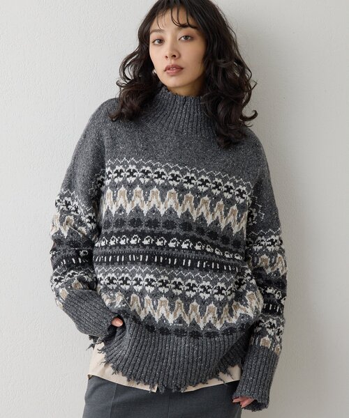 Whim Gazette ニット セーター フェアアイルプルオーバー レディース
