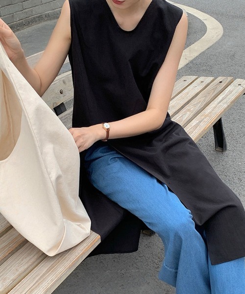 「CADBURY」 ノースリーブワンピース SMALL ベージュ レディース_画像3