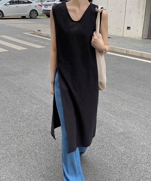 「CADBURY」 ノースリーブワンピース SMALL ベージュ レディース_画像7