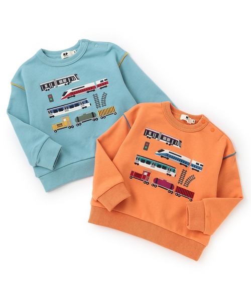 KP BOY（ケーピーボーイ） トレーナー 電車アップリケ トレーナー