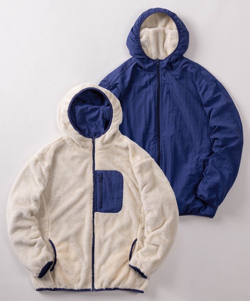 ブルゾン アウター 「81」ファーフリース × ナイロン リバーシブル