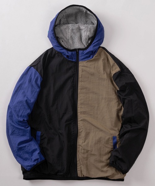 ブルゾン アウター 「81」ファーフリース × ナイロン リバーシブル