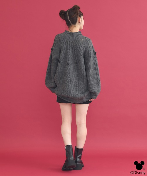 COACH×DISNEY ミッキーケーブル編みニットセーター COACH×DISNEY ミッキーケーブル編みニットセーター