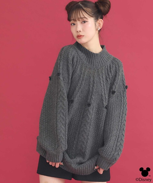 COACH×DISNEY ミッキーケーブル編みニットセーター COACH×DISNEY ミッキーケーブル編みニットセーター