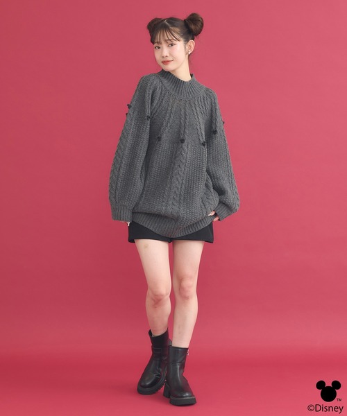 COACH×DISNEY ミッキーケーブル編みニットセーター Disney（ディズニー） ニット セーター Disney/ポイントミッキー