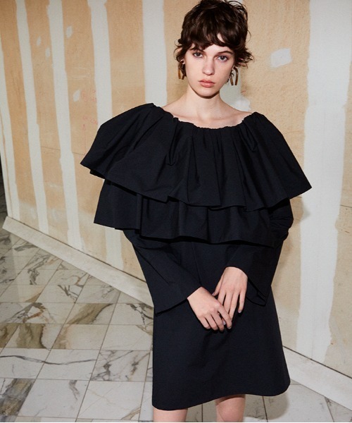 FRAY I.D（フレイ・アイディー） 長袖ワンピース 1 ブラック