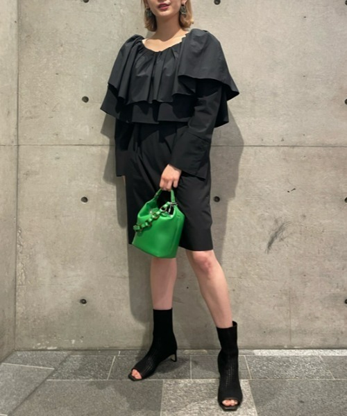 「FRAY I.D」 長袖ワンピース 1 ブラック レディース_画像3