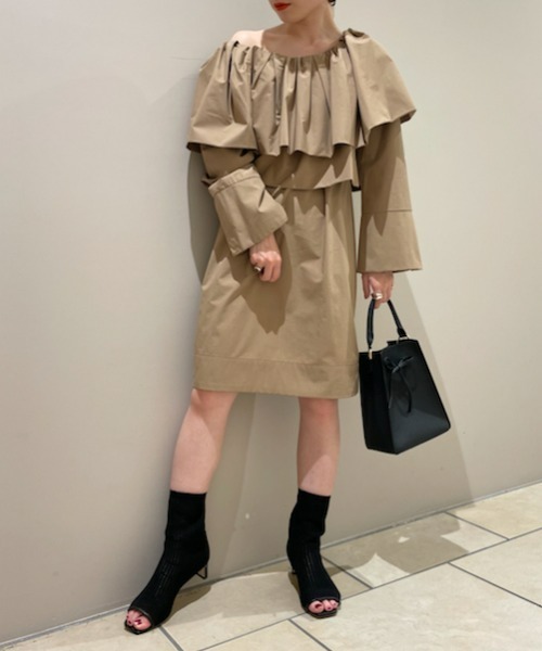 「FRAY I.D」 長袖ワンピース 1 ブラック レディース_画像6