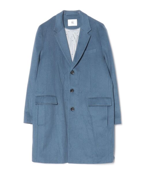 タケオキクチ TAKEO KIKUCHI アンゴラ チェスターコート ネイビー チェスターコート（チェスターコート） | tk.TAKEO KIKUCHI