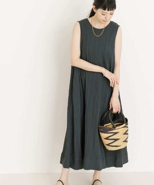 「UR Lab.」 ノースリーブワンピース FREE チャコールグレー レディース_画像8