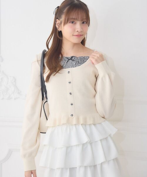 miu03170様 Emsexcite（エムズエキサイト） ニット セーター チェック切替NTPO