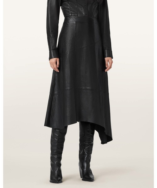 スカート GIA LEATHER MIDI SKIRT | GIA レザー ミディ スカートの画像