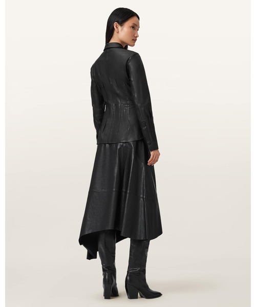 スカート GIA LEATHER MIDI SKIRT | GIA レザー ミディ スカートの画像