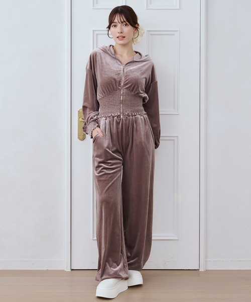 supplier velour setup ベロア セットアップ セットアップ velour set up /ベロアセットアップ レディース