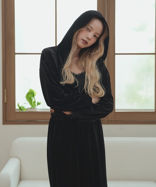  ベロアブラック セットアップS セットアップ 「SET ITEM」velour set up /ベロアセットアップ