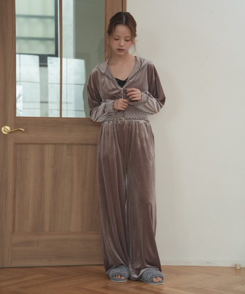 美品　4XL　ベロア　セットアップ　ブラウン　dawn of proof セットアップ 「SET ITEM」velour set up /ベロアセットアップ