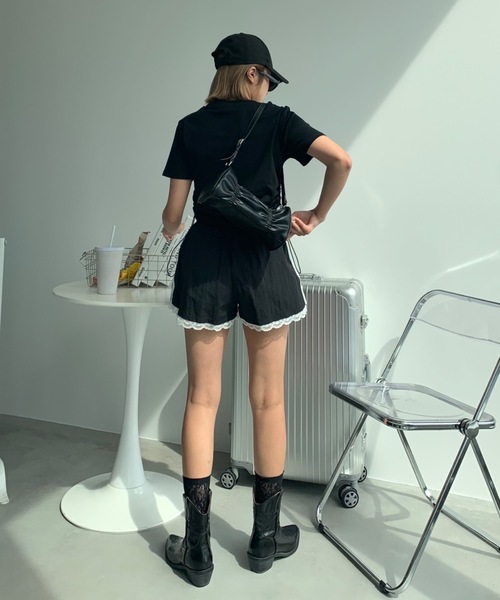 「SHAGGIE」 半袖カットソー FREE ブラック レディース_画像6
