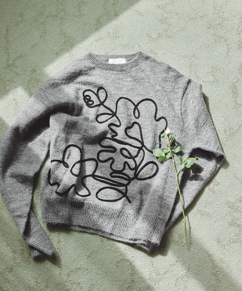 SLOBE IENA（スローブイエナ） ニット セーター habi フラワーニット