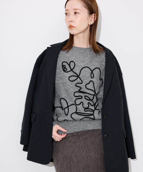 SLOBE IENA（スローブイエナ） ニット セーター habi フラワーニット