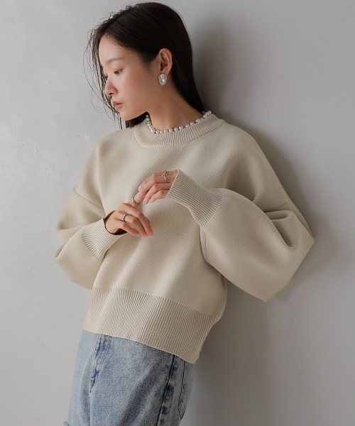 「Bab」 長袖ニット M ホワイト系その他 レディース_画像4