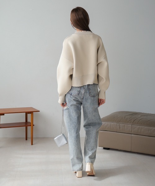 「Bab」 長袖ニット M ホワイト系その他 レディース_画像8