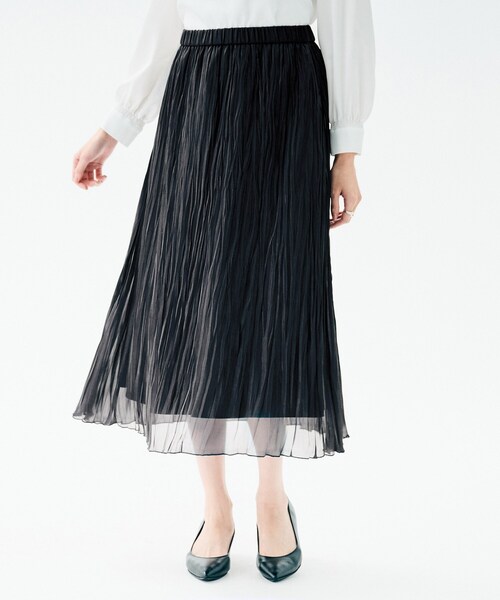 【NEW】アンタイトル（UNTITLED）/シャイニープリーツスカート UNTITLED（アンタイトル） スカート シャイニープリーツスカート