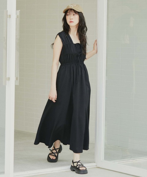 「archives」 ノースリーブワンピース MEDIUM アイボリー レディース_画像5