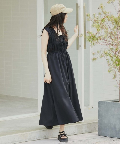 「archives」 ノースリーブワンピース MEDIUM アイボリー レディース_画像6