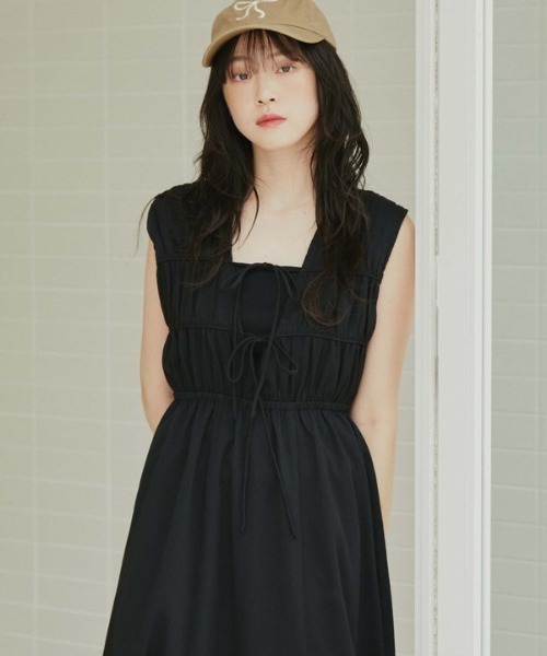 「archives」 ノースリーブワンピース MEDIUM アイボリー レディース_画像7