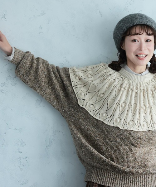 soulberryソウルベリー紅茶のカップケーキなニット soulberry（ソウルベリー） ニット セーター 紅茶のカップケーキな