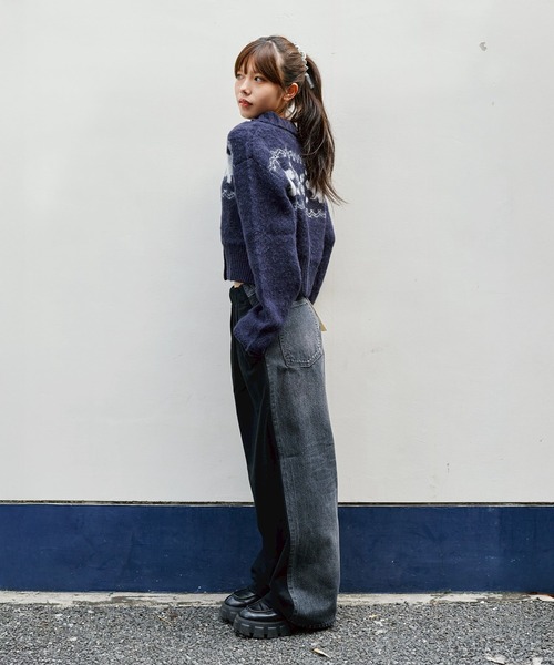 BASICKS（ベイシックス） ニット セーター Heart Nordic Short