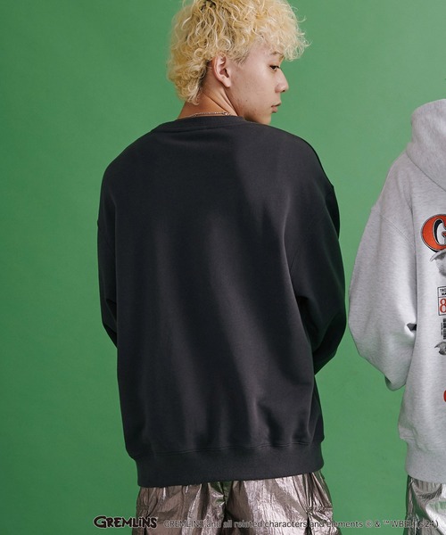 「ADPOSION」 スウェットカットソー MEDIUM チャコールグレー メンズ_画像3