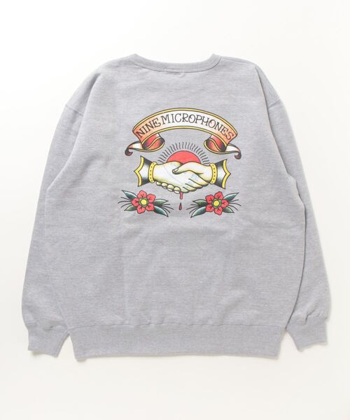 「NineMicrophones」 スウェットカットソー - ホワイト メンズ_画像2