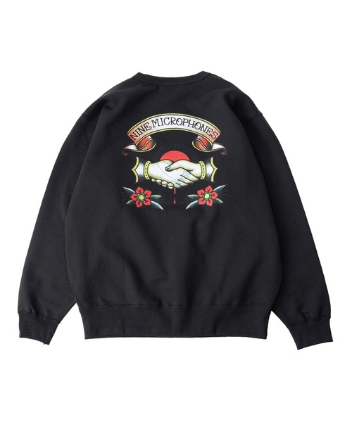 「NineMicrophones」 スウェットカットソー - ホワイト メンズ_画像4
